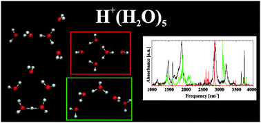 Graphical abstract: Deciphering the infrared spectrum of the protonated water pentamer and the hybrid Eigen–Zundel cation