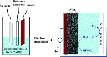 Graphical abstract: Anodic deposition of NiOx water oxidation catalysts from macrocyclic nickel(ii) complexes