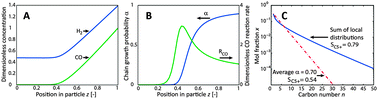 Graphical abstract: Selectivity of the Fischer–Tropsch process: deviations from single alpha product distribution explained by gradients in process conditions