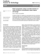 Graphical abstract: Comment on “Nickel nanoparticles catalyse reversible hydration of carbon dioxide for mineralization carbon capture and storage” by G. Bhaduri and L. Šiller, Catal. Sci. Technol., 2013, 3, 1234