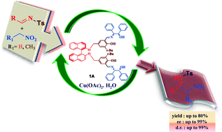 Graphical abstract: Chiral Cu(ii)-amino alcohol based complexes for asymmetric aza-Henry reaction of N-Ts imines