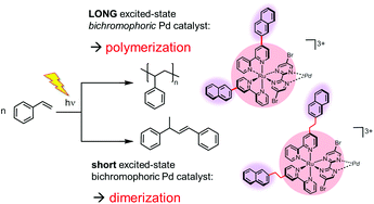 Graphical abstract: Syntheses, photophysical properties, and reactivities of novel bichromophoric Pd complexes composed of Ru(ii)–polypyridyl and naphthyl moieties