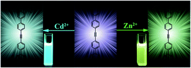 Graphical abstract: A new fluorescent probe for distinguishing Zn2+ and Cd2+ with high sensitivity and selectivity