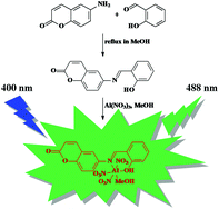 Graphical abstract: A coumarin-based “turn-on” fluorescent sensor for the determination of Al3+: single crystal X-ray structure and cell staining properties