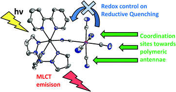 Graphical abstract: Emissive cyanide-bridged bimetallic compounds as building blocks for polymeric antennae