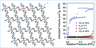 Graphical abstract: CO2 selective dynamic two-dimensional ZnII coordination polymer