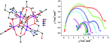 Graphical abstract: A single-molecule magnet featuring a parallelogram [Dy4(OCH2–)4] core and two magnetic relaxation processes