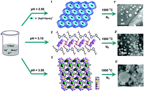 Graphical abstract: pH-controlled assembly of hybrid architectures based on Anderson-type polyoxometalates and silver coordination units