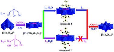 Graphical abstract: A direct anchoring of Anderson-type polyoxometalates in aqueous media with tripodal ligands especially containing the carboxyl group