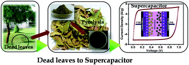 Graphical abstract: From dead leaves to high energy density supercapacitors