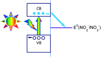Graphical abstract: Photoelectrochemical reduction of nitrates at the illuminated p-GaInP2 photoelectrode