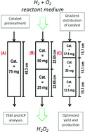 Graphical abstract: Direct synthesis of hydrogen peroxide in water in a continuous trickle bed reactor optimized to maximize productivity