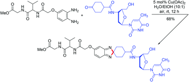 Graphical abstract: Easy conjugations between molecules via copper-catalyzed reactions of ortho-aromatic diamines with ketones
