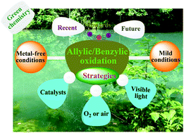 Graphical abstract: Metal-free allylic/benzylic oxidation strategies with molecular oxygen: recent advances and future prospects