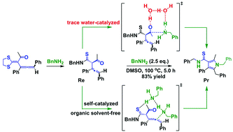 Graphical abstract: Mechanistic understanding of domino cyclization between gem-dialkylthio vinylallenes and benzylamine towards economic synthesis: a computational study