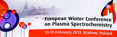 Graphical abstract: 2013 European Winter Conference on Plasma Spectrochemistry