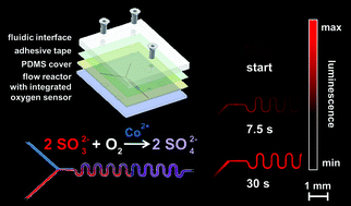 Graphical abstract: Micro flow reactor chips with integrated luminescent chemosensors for spatially resolved on-line chemical reaction monitoring