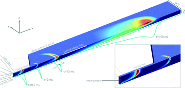 Graphical abstract: Taylor dispersion and the position-to-time conversion in microfluidic mixing devices