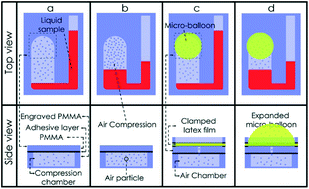 Graphical abstract: Latex micro-balloon pumping in centrifugal microfluidic platforms