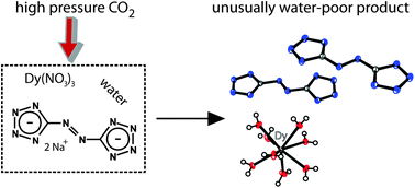 Graphical abstract: An unusually water-poor 5,5′-azobistetrazolate of dysprosium: stabilization of a nitrogen-rich heterocycle by a minimum of hydrogen bonds