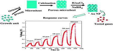 Graphical abstract: Au-functionalized porous ZnO microsheets and their enhanced gas sensing properties