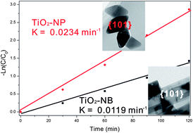 Graphical abstract: The pure shape effect with a removing facet effect of single-crystalline anatase TiO2 (101) for photocatalytic application