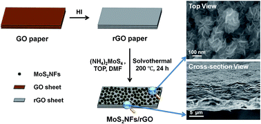 Graphical abstract: MoS2 nanoflower-decorated reduced graphene oxide paper for high-performance hydrogen evolution reaction