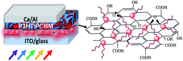 Graphical abstract: Gold nanoparticle-decorated graphene oxides for plasmonic-enhanced polymer photovoltaic devices