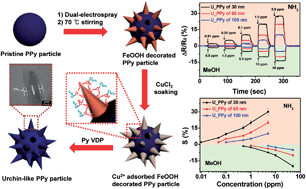 Graphical abstract: Urchin-like polypyrrole nanoparticles for highly sensitive and selective chemiresistive sensor application