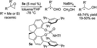 Graphical abstract: Asymmetric rearrangement of racemic epoxides catalyzed by chiral Brønsted acids