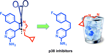 Graphical abstract: Azastilbenes: a cut-off to p38 MAPK inhibitors