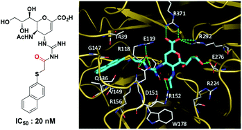 Graphical abstract: Synthesis of acylguanidine zanamivir derivatives as neuraminidase inhibitors and the evaluation of their bio-activities