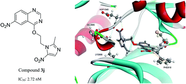 Graphical abstract: Design, synthesis, biological evaluation, and molecular modeling study of 4-alkoxyquinazoline derivatives as potential VEGFR2 kinase inhibitors