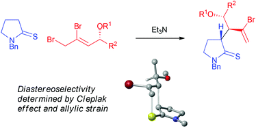 Graphical abstract: Reversal of facial selectivity in a thia-Claisen rearrangement by incorporation of a vinylic bromine substituent