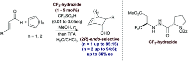 Graphical abstract: The development of highly active acyclic chiral hydrazides for asymmetric iminium ion organocatalysis