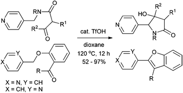 Graphical abstract: Brønsted acid catalyzed intramolecular benzylic cyclizations of alkylpyridines