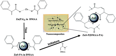 Graphical abstract: Fabrication of polymerizable ZnS nanoparticles in N,N′-dimethylacrylamide and the resulting high refractive index optical materials