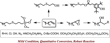 Graphical abstract: Facile synthesis of chain end functionalized polyethylenes via epoxide ring-opening and thiol–ene addition click chemistry