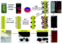 Graphical abstract: Facile self-assembly of Au nanoparticles on a magnetic attapulgite/Fe3O4 composite for fast catalytic decoloration of dye