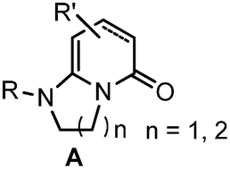 Graphical abstract: A facile synthesis of tetrahydroimidazo[1,2-a]pyridines and tetrahydrobenzo[b]imidazo[1,2,3-ij][1,8]naphthyridines through NHC-catalyzed cascade annulations