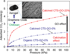 Graphical abstract: Biobased chitosan hybrid aerogels with superior adsorption: Role of graphene oxide in CO2 capture