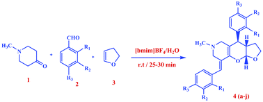 Graphical abstract: Diastereoselective synthesis of furopyranopyridine in ionic liquid/water without additional catalyst