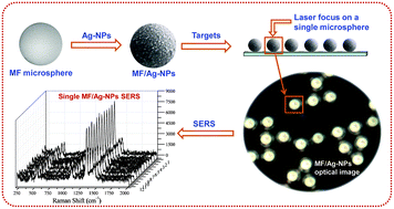 Graphical abstract: Uniform MF/Ag-NPs core–shell composite microspheres as isolated SERS substrates for quick and sensitive detection of insecticide