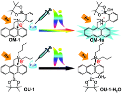 Graphical abstract: Molecular design and synthesis of fluorescence PET (photo-induced electron transfer) sensors for detection of water in organic solvents