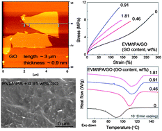 Graphical abstract: Physical properties and crystallization behavior of ethylene-vinyl acetate rubber/polyamide/graphene oxide thermoplastic elastomer nanocomposites