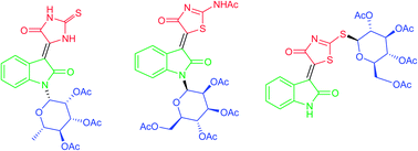 Graphical abstract: Synthesis and antiproliferative activity of (Z)-1-glycosyl-3-(5-oxo-2-thioxoimidazolidin-4-ylidene)indolin-2-ones and (Z)-3-(2-glycosylsulfanyl-4-oxo-4,5-dihydro-thiazol-5-ylidene)indolin-2-ones