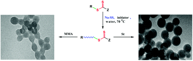 Graphical abstract: Effect of varying hydrophobic monomers and their copolymerization in surfactant-free emulsion polymerizations using a macro-RAFT agent