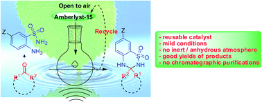 Graphical abstract: Catalysis by Amberlyst-15 under ultrasound in water: a green synthesis of 1,2,4-benzothiadiazine-1,1-dioxides and their spiro derivatives