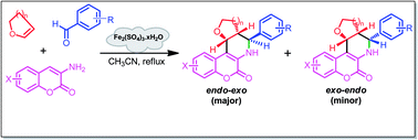 Graphical abstract: Synthesis of fused tetrahydropyrido[2,3-c]coumarin derivatives as potential inhibitors for dopamine d3 receptors, catalyzed by hydrated ferric sulfate