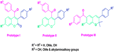 Graphical abstract: Design and synthesis of ERα/ERβ selective coumarin and chromene derivatives as potential anti-breast cancer and anti-osteoporotic agents